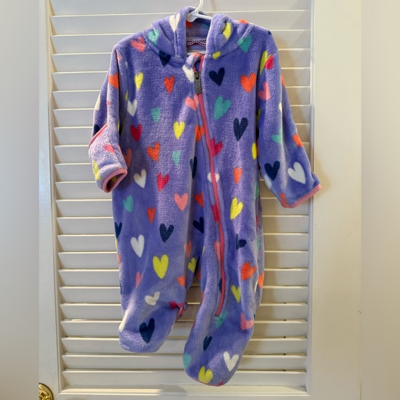 Hatley Baby Girls Hearts Fleece Suit - Picture 1 of 6